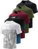Gym Workout 5 Pack Men’s Active Quick Dry Crew Neck T Shirts